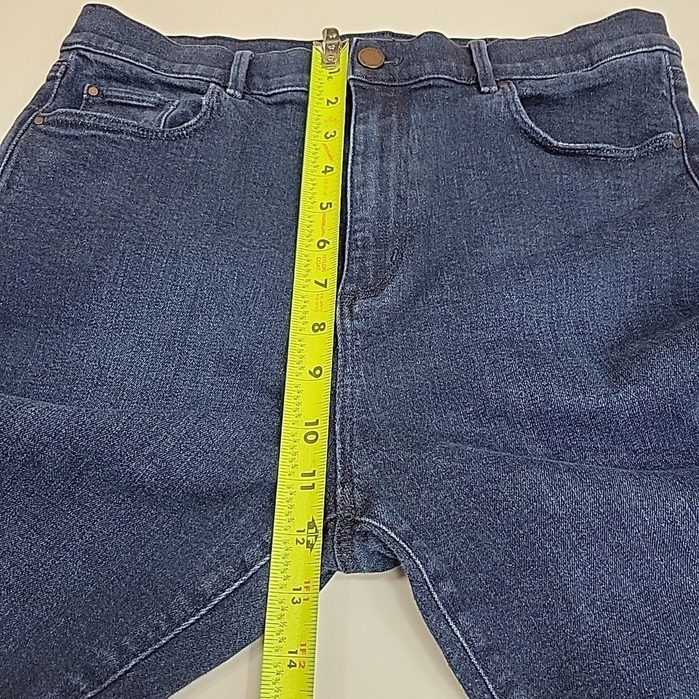Ann Taylor Factory Petite Women's Jeans Size 12P Dark Wash Straight Slim Stretch - Picture 6 of 13